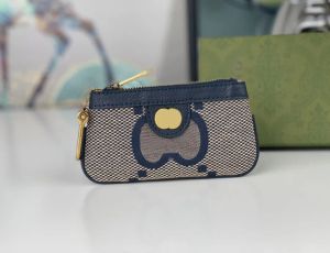 TOP Moda mujer diseñador carteras de lujo lienzo monederos de alta calidad famoso estilista G titular de la cremallera Ophidia clásico letras dobles marca caja de tarjeta con caja