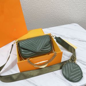 Top bandoulière mode sacs à bandoulière deux pièces ensemble couleur unie conception Mini rond porte-monnaie sac pour femme