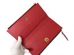 Top Fi Portefeuilles en cuir Portefeuille de luxe Hommes Femmes Embrayage Highs Qualité FR Lettre Zipper Porte-monnaie Dames Carte Double Sac Style Luxur B6XQ #