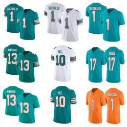 Top Football Jersey personnalisé hommes femmes enfants Dan Marino Tua Tagovailoa Raheem Mostert Tyreek Hill Jaylen Waddle Jevon Holland Mike Gesicki Austin Jackson