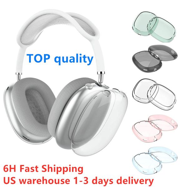 TOP pour Max bandeau écouteurs accessoires pour écouteurs Transparent TPU solide Silicone étanche étui de protection Airpod Maxs casque casque housse