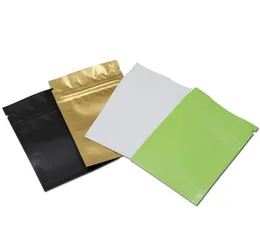 Bovenste matte kleurrijke aluminium folie ritssluitingvergakkering verpakking zak hersluitbare mylar folief pack zak zip Zelfafdichting plastic slot opbergzakken