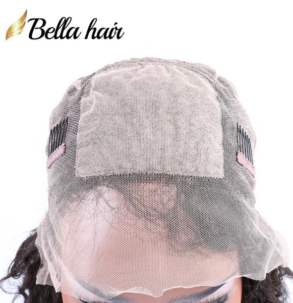 Top de encaje completo pelucas de cabello humano para mujeres negras seda natural a mano recta atada con base de seda bellahair8528803