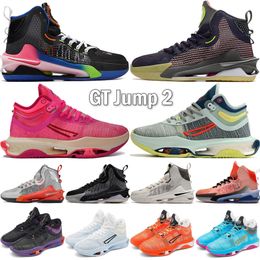 Top GT Jump 2 Hombres Mujeres Zapatillas de baloncesto G.T. Aguacate Own Space Chaos Grey Sail China Black Racer Pink Game Royal Zapatillas para exteriores Tamaño 36-46