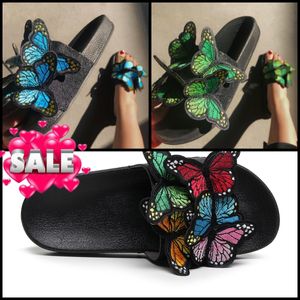 Top GAI Zapatilla Sandalia Plataforma Mariposa Zapatillas Diseñador Mujer Verano Chanclas planas Piscina al aire libre Sliders Zapato de playa