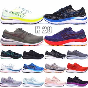 Top Gel-K29 Hommes Femmes Marathon Chaussures De Course 29s Designer Triple Noir Électrique Bleu Manteau Vert Cerise Tomate Nouvelle Feuille Baskets De Plein Air Taille 36-45