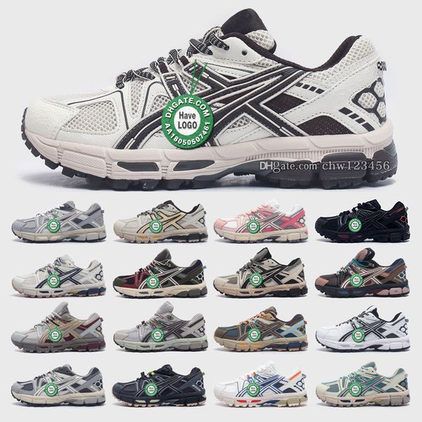 Top Gel NYC Marathon Kahana 8 Running Shoes 2024 Diseñador Avena Concreto Marzo Maravio Obsidiana Crema gris Crema blanca Ivy Black Ivy Trail al aire libre Tamaño 36-45