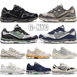 Top Gel NYC Marathon Running Shoes 2023 Diseñador Avena Concreto Marzo Maravio Obsidiana Crema gris gris Blanca Ivy Ivy Trail al aire libre Tamaño 36-45 08576
