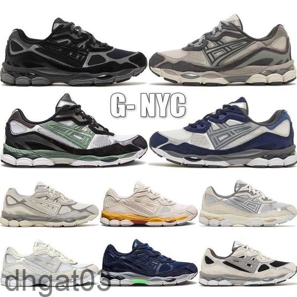 Top Gel NYC Marathon Chaussures de course 2023 Designer en béton avoine en acier marine obsidienne gris crème blanc noir ivy extérieur sentier des baskets 36-45