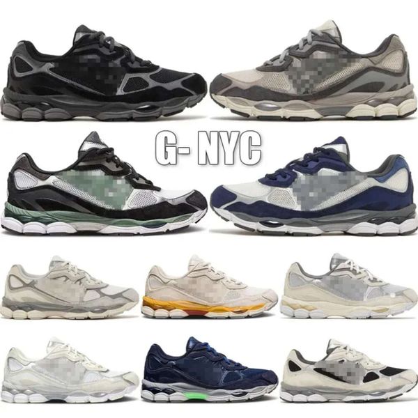 Top Gel NYC Marathon Chaussures de course 2024 Designer en béton avoine en acier de la marine d'obsidienne gris crème blanc noir ivy extérieur sentier des baskets 36-45 Dieu