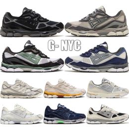 Top Gel NYC Marathon Running Shoes Designer Avena de avena Concreto Marzo Maravio Obsidiana Crema gris blanca Ivy Black Ivy Outdoor Trail Tamaño 36-45