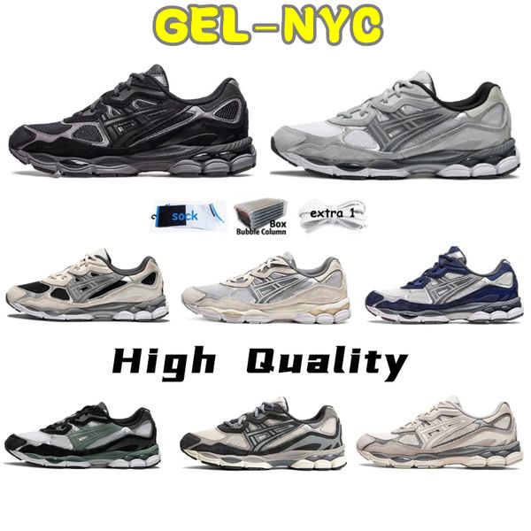 Top Gel NYC Marathon Running Shoes Designer Forceal Concrete Navy Steel Obsidian Grey Crème blanc noir Ivy Outdoor Trail Sneakers avec Box Taille 36-45