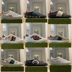 Beat Lederen Flats Running Sneakers Mannen Vrouwen Klassieke Casual platform Schoenen Python Tijger Bloem Geborduurde Cock Liefde Sneakers NO9