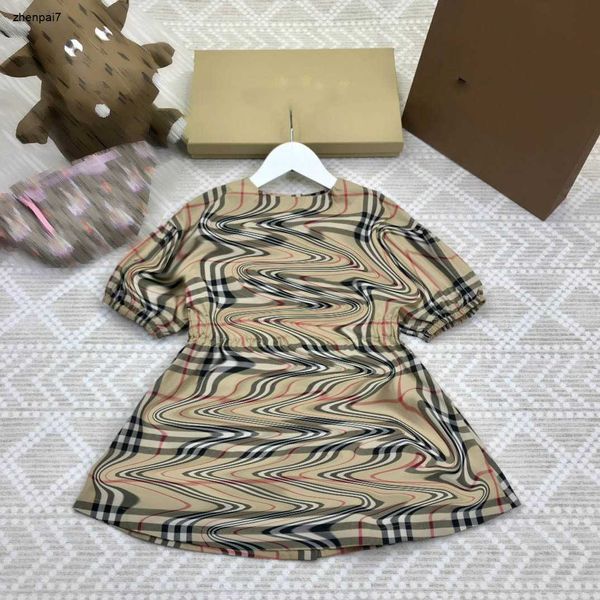 Top Girl Robes élastique Design de la ceinture de princesse Robe d'été Baby Jupe Taille 100-160 cm pour enfants vêtements de créateurs Child Frock 24Feb20