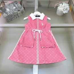 Top Girl Jirt Lace Up Wist Design Baby Robe taille