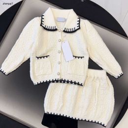 Top Girl Tracksuit Automn Baby Partydress Toddler Vêtements Taille 90-140 Polo Polo Shirt et Knit Jirt nov10 Nov10