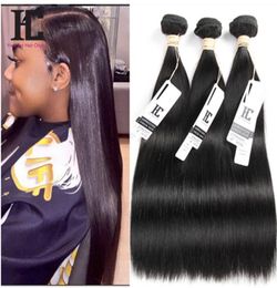 Top Grade 7A Vierge Cheveux Straigt 3 Bundles Non Transformés Vierge Brésilienne Cheveux Humains Armure Droite Brésilienne Cheveux Bundles2945712