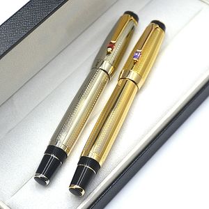 Promotie Luxe Bohemies Klassieke Vulpen Zwart en Wit Hars Diamant inlay clip Kantoor Schrijven inkt pennen met Duitsland Serienummer