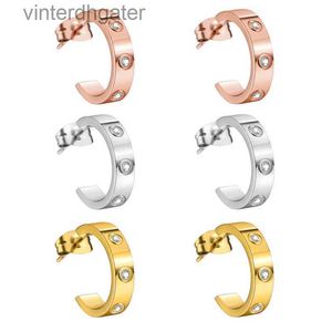 Boucles d'oreilles de concepteur originales Carter de qualité supérieure pour femmes Boucles d'oreilles en diamant complètes 18K Rose Boucles d'oreilles avec logo de marque d'origine