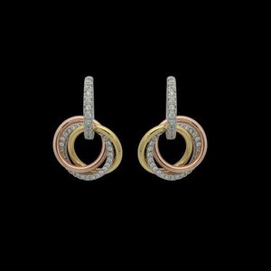 Boucles d'oreilles de créateurs de concepteur originales de qualité supérieure pour femmes Bande de bijoux en or