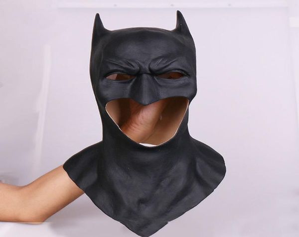 Máscaras de Batman de película famosa de grado superior, máscara de Halloween para adultos, caretas de látex de cara completa, película Bruce Wayne, accesorios de juguete para Cosplay 8650345