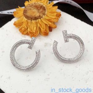 Topklasse luxe tifanccy merk ontwerper oorbellen oorbellen met geometrische letters ontwerp zirkoon hoogwaardige ontwerpers sieraden