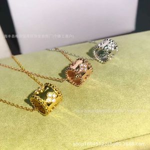 Topklasse luxe vanly high bord caleidoscoop ketting dik vergulde 18k goud met diamanten modieuze en elegante ketting voor vrouwen