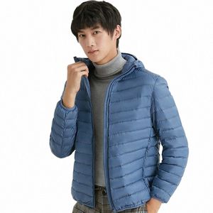 Top Grade Hommes Fi À Capuchon 90% Blanc Canard Vers Le Bas Manteaux Automne Hiver Nouveau Garder Au Chaud Hommes Casual Doudoune v2BH #