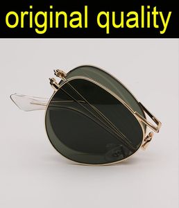 Top Grade Metal Frame Vintage Piloot Vouwing zonnebril Dames merkontwerper Men Drive Foldable Gradient 3479 Gafas Sun Glasses7566694