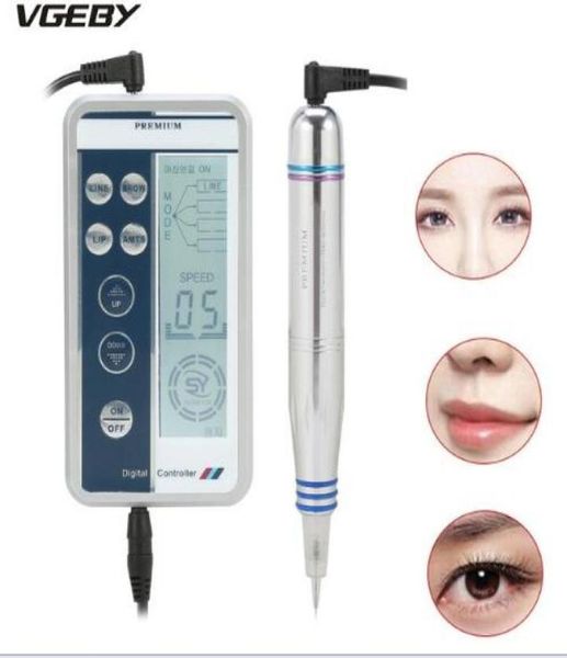 Top Grade Permanent Makeup Digital Pen Professional Eebrow Lip Eyeliner Tattoo Machine Set Microblading Gun Cartridge Needles5021349
