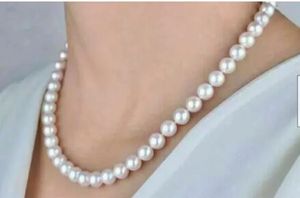 Collier de perles blanches Akoya japonaises AAAAA, 910mm, fermoir en or 18 carats, bijoux fins, fabrication de bijoux, 240106
