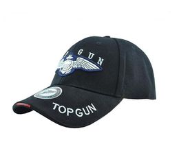 Top Gun Fashion Sport Baseball Paps Paps chapeau extérieur voyage de voyage de vélo de soleil Blacktan 164S1027613