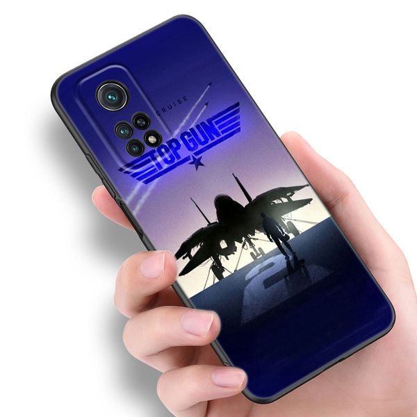 Top Gun Maverick Phone Téléphone pour Xiaomi MI 10T 11 12 Lite 11i 11T 12X 12S POCO F4 X3 X4 GT NFC F3 M3 M4 Pro 5G Soft Black Cover