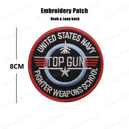 Top Gun Patches United Sates Navy Fighter Weapons School, American Flag, CV-61 USS Ranger 100 Centurion, Tom Cat, Pete Mitchell
