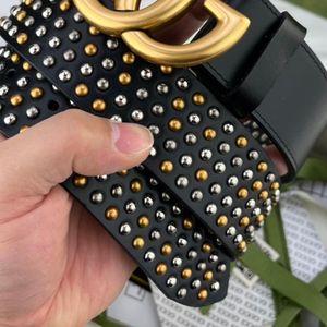 Top GX2 4,0 cm Kwaliteit goederenleren riem voor heren en dames tailleband roestvrij staal vergulde buckle luxe merk fashion business ontwerp mannen riem met doos 00102