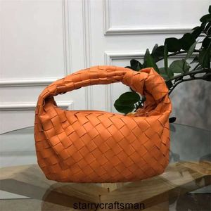 Tasche mit Griff oben Jodie Damen-Designertaschen Botte Venetas Designer-Taschen Orangefarbenes Rindsleder geknoteter Hobo Leichtes Weben Luxuriöse Geometrie HBNE