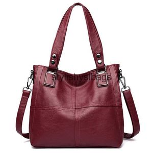 Sacs à poignée supérieure mode femmes en cuir sacs à main de luxe concepteur doux grand fourre-tout décontracté femme épaule pour H240328