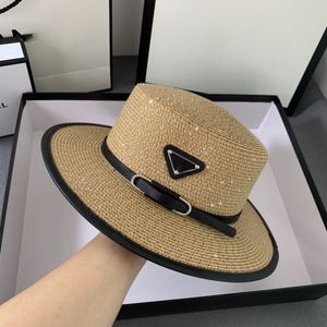 Hoge hoeden ontwerpers dames emmerhoed ontwerper strohoed cappello grasvlecht casual zonbeschermingshoed geschikt voor lente en zomer gemonteerd