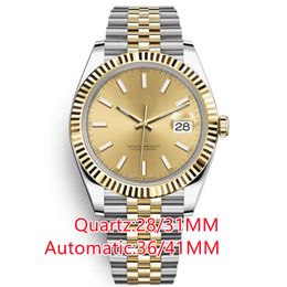 Montre homme/femme précision et durabilité 28/31 mm quartz 36/41 mm automatique 2813 mouvement 904L montres en acier inoxydable femmes étanche montres lumineuses