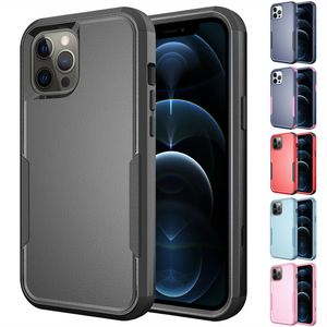 Top Hoogwaardige Armor Telefoon Gevallen voor iPhone 13 PRO MAX 12 11 XS XR X 8 7 Plus TPU Hard Back Cover Cellphone Shell Full Coverage Protection Case