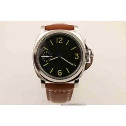 Montre pour hommes de haute qualité, remontage manuel, mouvement mécanique lumineux Pam 00111 44mm, sport cuir usine