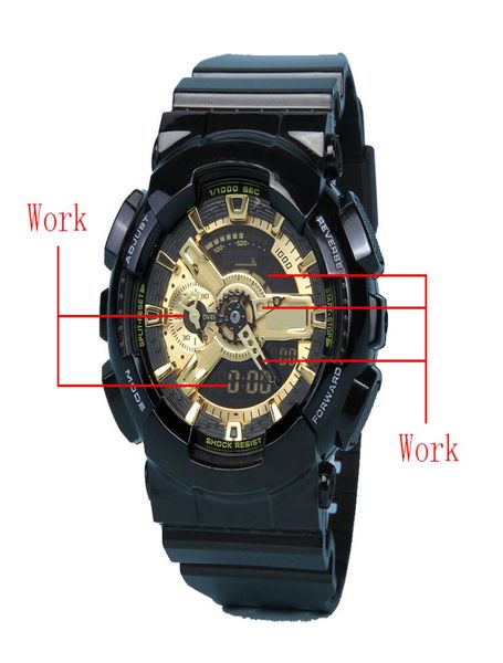 Top High Quality Mens Watchs Milital All Functional Quartz Movement Watch Imperproof Army Fashion Sport Stophatch Silicone 4737757