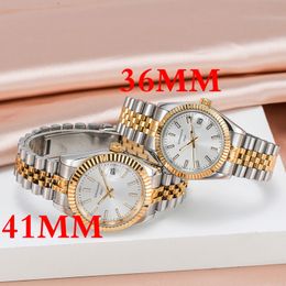 Reloj de alta calidad de 36/41mm para hombre, movimiento automático duradero de precisión, reloj mecánico luminoso resistente al agua de acero inoxidable para mujer