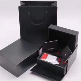Boîte de montre de haute qualité pour todor, boîte-cadeau, emballage, sac cadeau, carte de garantie, boîte de montre noire manuelle