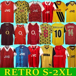 Top highbury retro voetbal jersey home voetbal shirt pires reyes henry gallas 02 03 05 06 98 99 bergkamp 92 94 95 Adams persie 96 97 Song 86 87 89 rosicky Wright FabRegas