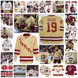 Top Hockey''nHl''Jerseys NCAA ed Custom Boston College Eagles Hockey Jersey 30 Thatcher Demko Greg Brown Patrick Eaves 26 Austin Cangelosi M