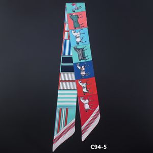 Top Horse Ruban décoratif assorti avec poignée pour sac à bras, petit ruban en soie, foulard en soie, petites écharpes