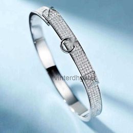 Top HRMS Designer 925 Sterling Silver Starry Bracelet Full Diamonds Licht Luxe Luxe Instagram Niche Design High-End Feel prachtige vrouw Originele 1to1 met doos
