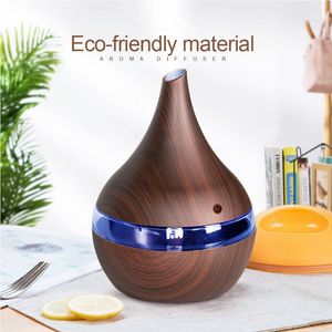 Top Humidificateurs 300ml USB Diffuseur d'air d'arôme électrique Humidificateur à ultrasons en bois Huile essentielle Aromathérapie Cool Mist Maker pour la maison