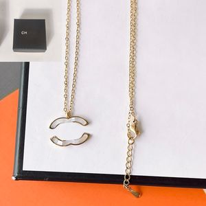 Top in Vogue Marque Designer Colliers Marque Lettre Pendentifs Cristal Collier 18K Or Chaînes En Acier Inoxydable Ras Du Cou Bijoux Accessoires avec Boîte Cadeaux